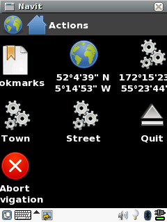 Actions menu